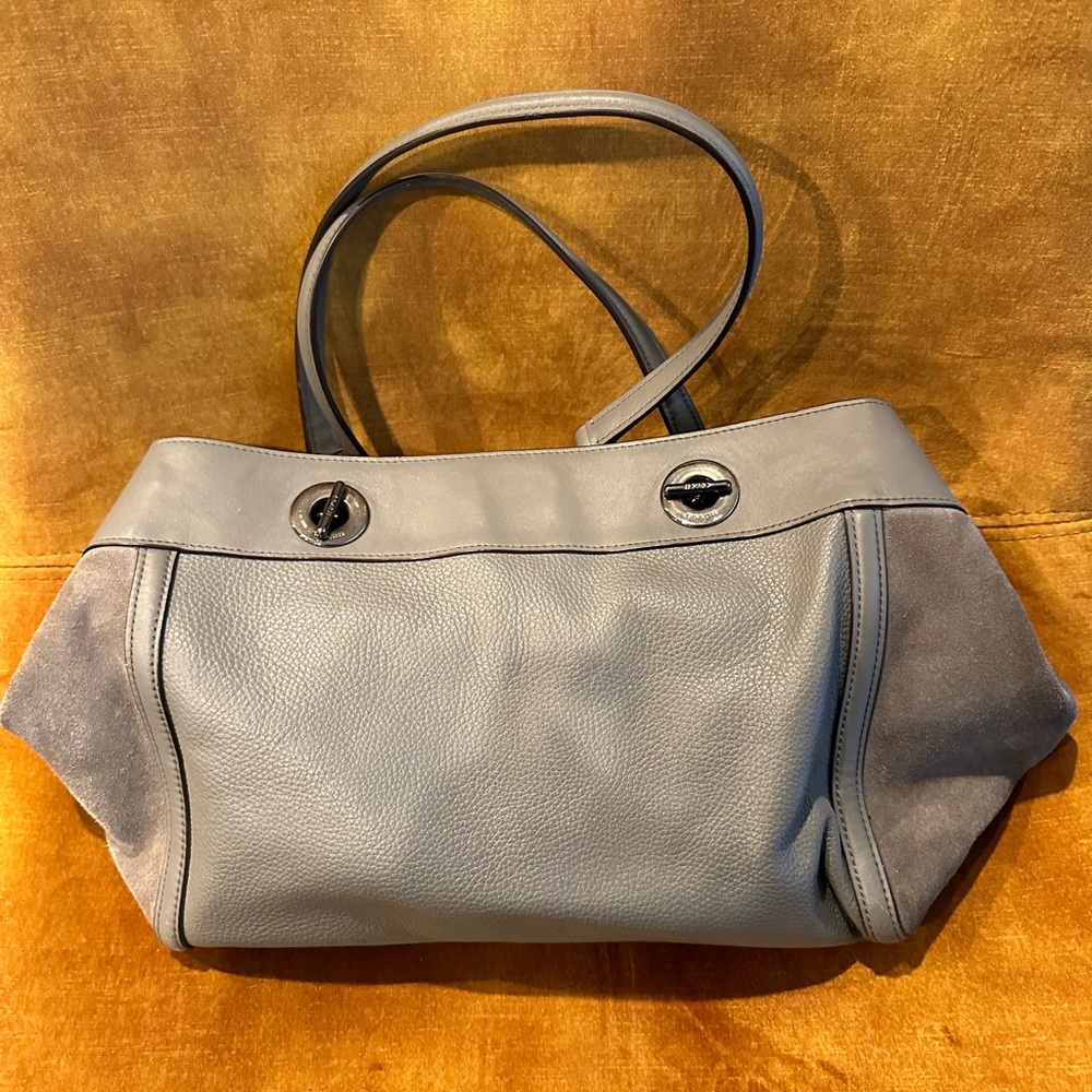 Barely used suede & leather Coach purse - Picture 3 of 12